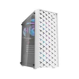 CASING darkFlash DK351 (WHITE WITH 4PCS ARGB FANS) ATX