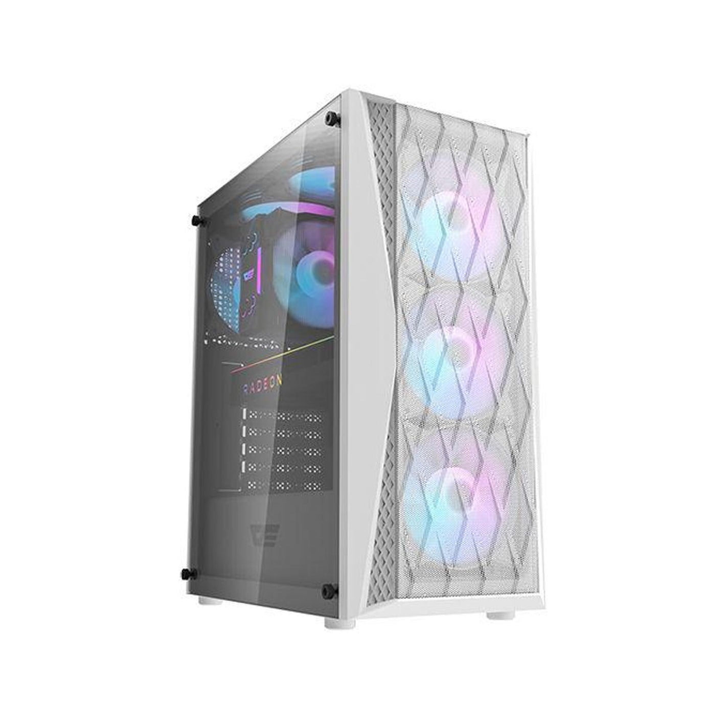 CASING darkFlash DK352 MESH (WHITE WITH 4PCS ARGB FANS) ATX
