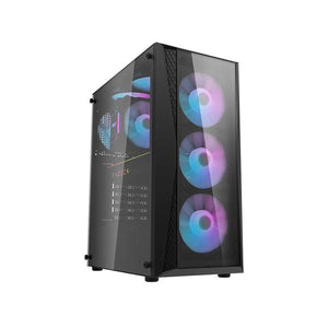 CASING darkFlash DK352 PLUS (BLACK WITH 4PCS ARGB FANS) ATX