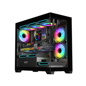 CASING darkFlash DS900M (BLACK) E-ATX + PSU AE650 + INFINITY-8 COOLING FAN