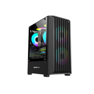 CASING INPLAY Mid Tower Series Meta A200 Micro ATX With 3 Fans | Black