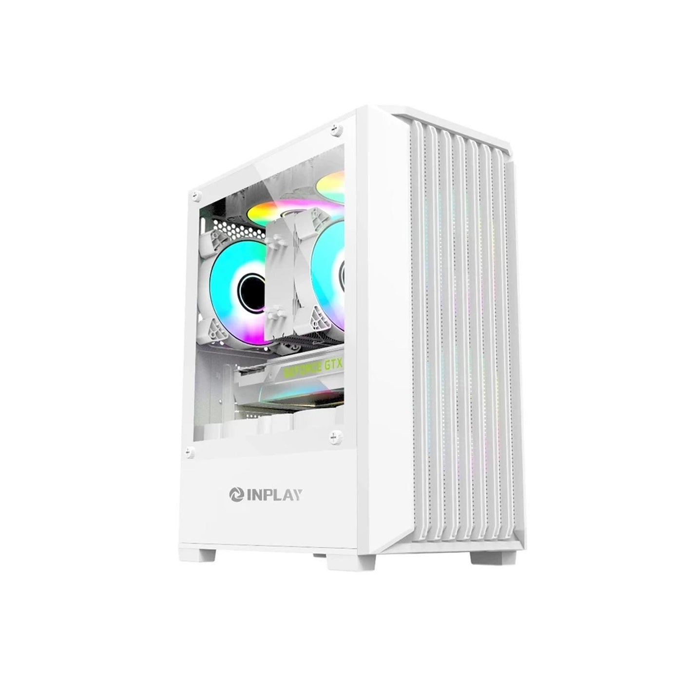CASING INPLAY Mid Tower Series Meta A200 Micro ATX With 3 Fans | White