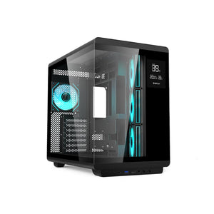 CASING INPLAY Seaview Series Seaview Palace Pro With 4 ARGB Fans, Dual Glass | Black