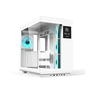 CASING INPLAY Seaview Series Seaview Palace Pro With 4 ARGB Fans, Dual Glass | White