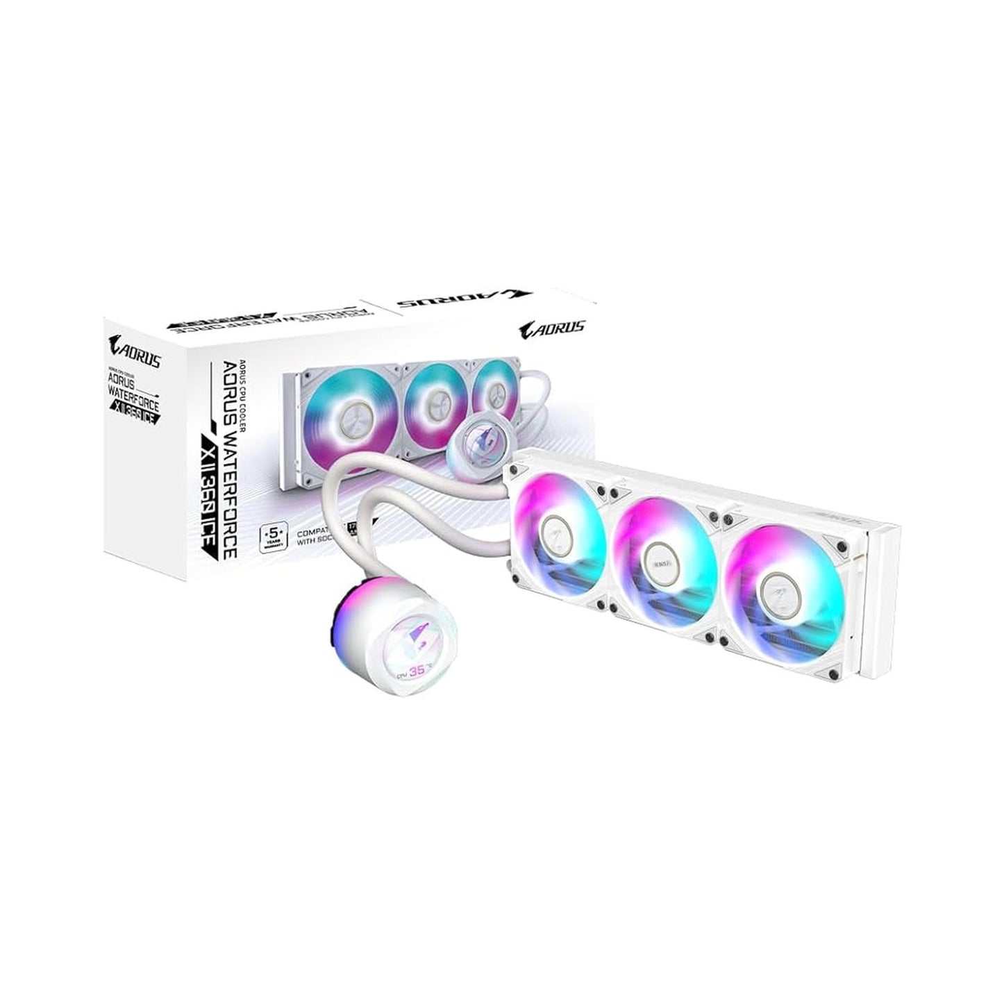 GIGABYTE AORUS WATERFORCE II 360 ICE AIO W/ FAN EZ CHAIN 3X120MM ARGB FAN