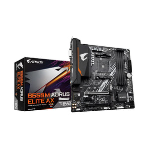 GIGABYTE GA-B550M-AORUS-ELITE-AX  HDMI/DVI WiFi MATX MOTHERBOARD