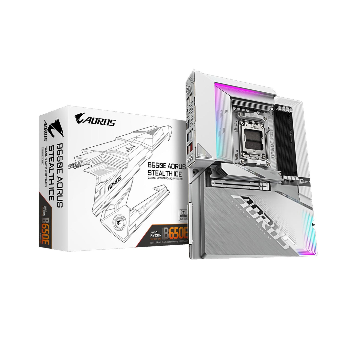 GIGABYTE GA-B650E-A-STEALTH-ICE - WiFi 7 *WHITE* ATX MOTHERBOARD