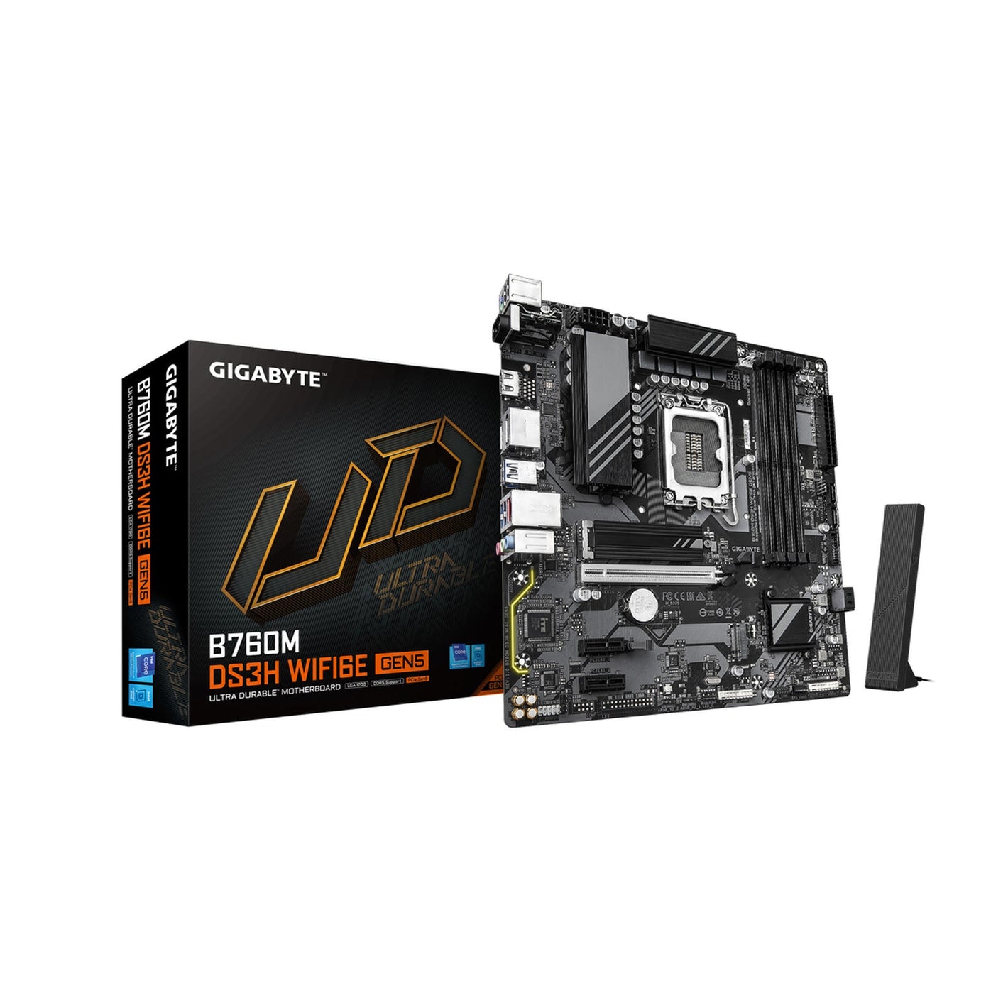 GIGABYTE GA-B760M-DS3H-WF6E-GEN5 - DDR5 GEN5 PCIE 14th/13th/12th processors