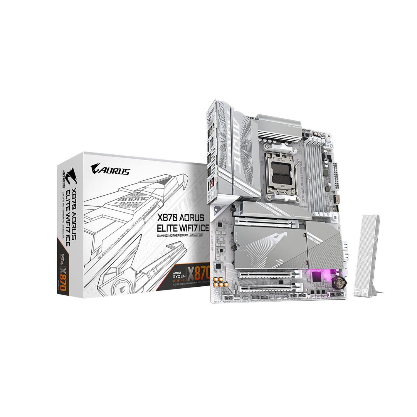 GIGABYTE GA-X870-A-ELITE-WF7-ICE MOTHERBOARD