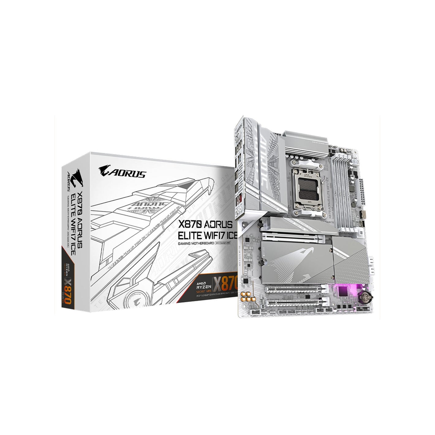 GIGABYTE GA-X870-A-STEALTH-ICE MOTHERBOARD