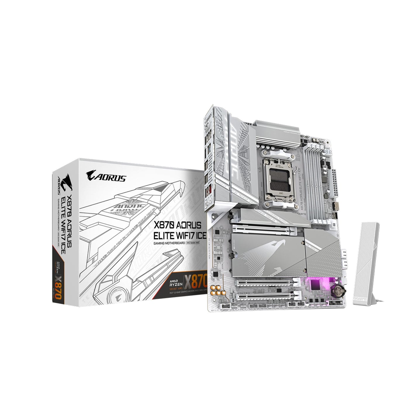 GIGABYTE GA-X870M-A-ELITE-WF7-ICE MOTHERBOARD