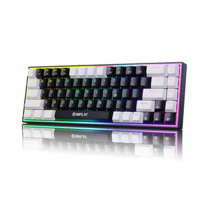 Keyboard Inplay NK688 68Key Mechanical Keyboard Blue Switch Mix Black White