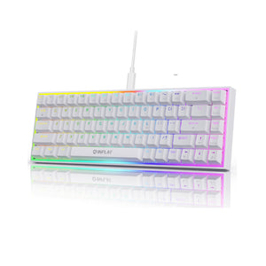 Keyboard Inplay NK688 68Key Mechanical Keyboard Blue Switch White