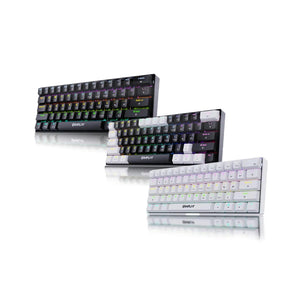 Keyboard Inplay SK610 Mix color Mechanical Keyboard 61Key,Brown Switch  White