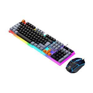 Keyboard & Mouse Bundle INPLAY STX365-B Rainbow Light Keyboard Mouse Bundle