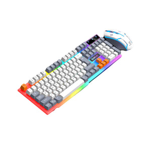 Keyboard & Mouse Bundle INPLAY STX365-W Rainbow Light Keyboard Mouse Bundle