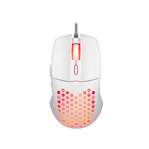 Mouse Inplay M066 Hallow Design ARGB Mouse White