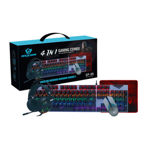 Nexion CP-06 4in1 RGB Mechanical Keyboard,Mouse,Headset,Mousepad Combo Black/White